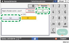 Afbeelding van bedieningspaneel