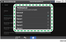 Afbeelding van bedieningspaneel