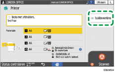 Afbeelding van bedieningspaneel
