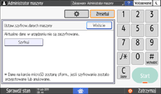 Ilustracja ekranu panela operacyjnego