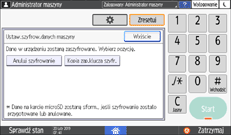 Ilustracja ekranu panela operacyjnego