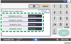 Ilustracja ekranu panela operacyjnego