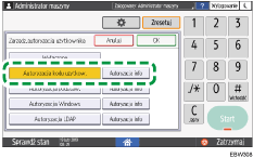Ilustracja ekranu panela operacyjnego