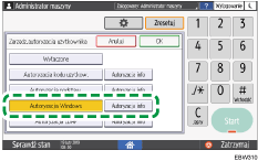 Ilustracja ekranu panela operacyjnego