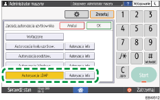 Ilustracja ekranu panela operacyjnego