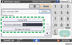 Ilustracja ekranu panela operacyjnego