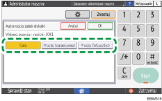 Ilustracja ekranu panela operacyjnego