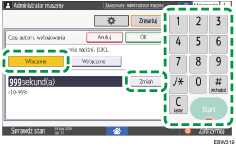 Ilustracja ekranu panela operacyjnego