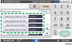 Ilustracja ekranu panela operacyjnego