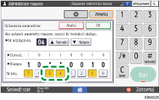Ilustracja ekranu panela operacyjnego