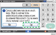 Ilustracja ekranu panela operacyjnego