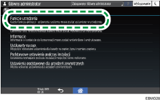 Ilustracja ekranu panela operacyjnego