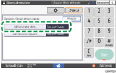Ilustracja ekranu panela operacyjnego