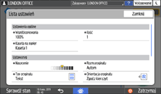 Ilustracja ekranu panela operacyjnego