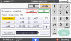 Ilustracja ekranu panela operacyjnego