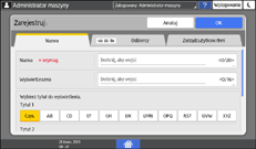 Ilustracja ekranu panela operacyjnego