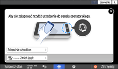 Ilustracja ekranu panela operacyjnego