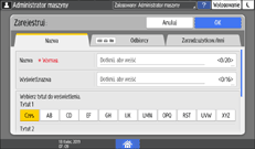 Ilustracja ekranu panela operacyjnego