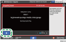 Ilustracja ekranu panela operacyjnego