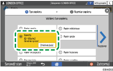 Ilustracja ekranu panela operacyjnego