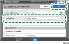 Ilustracja ekranu panela operacyjnego