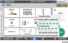 Ilustracja ekranu panela operacyjnego