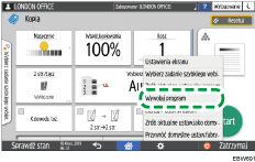 Ilustracja ekranu panela operacyjnego