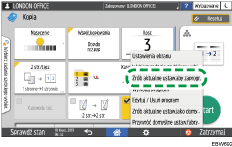 Ilustracja ekranu panela operacyjnego