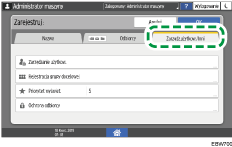 Ilustracja ekranu panela operacyjnego