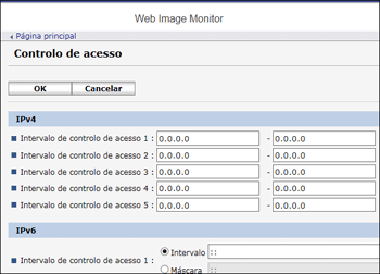 Ilustração do ecrã do web browser