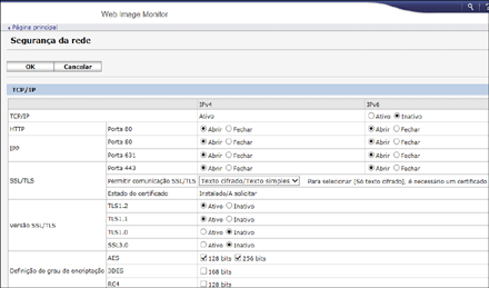 Ilustração do ecrã do web browser