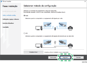 Ilustração do programa de instalação de drivers