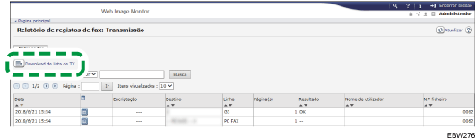 Ilustração do ecrã do web browser