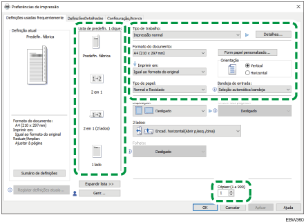 Ilustração do ecrã do driver