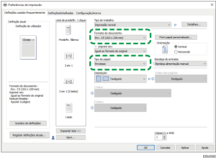 Ilustração do ecrã do driver