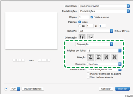 Ilustração do ecrã do driver