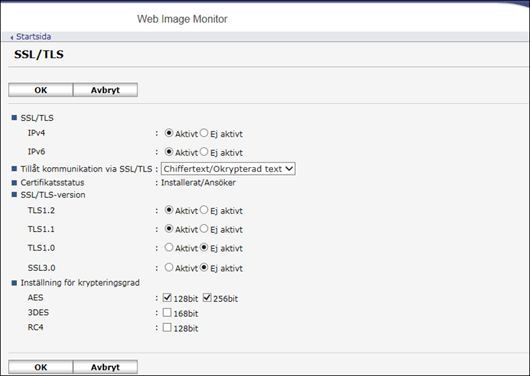 Bild av webbläsarens skärm
