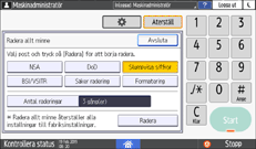 Bild på användarpanelens skärm