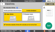 Bild på användarpanelens skärm