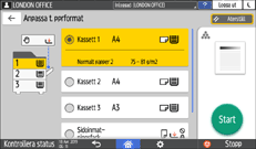 Bild på användarpanelens skärm