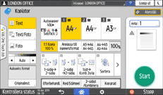 Bild på användarpanelens skärm