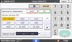 Bild på användarpanelens skärm
