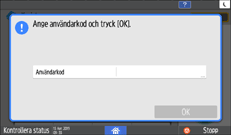 Bild på användarpanelens skärm