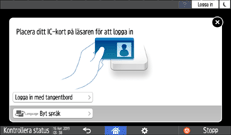 Bild på användarpanelens skärm