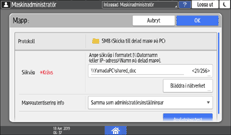 Bild på användarpanelens skärm