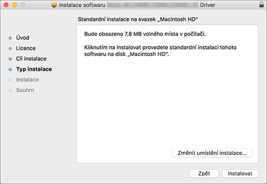 Bild på drivrutinens skärmbild