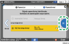 Bild på användarpanelens skärm