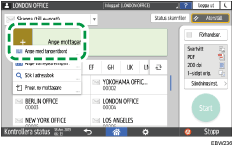 Bild på användarpanelens skärm