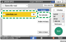 Bild på användarpanelens skärm