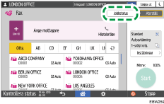 Bild på användarpanelens skärm